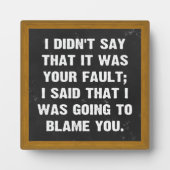 Ik zei niet dat het jouw schuld was fotoplaat (Voorkant)