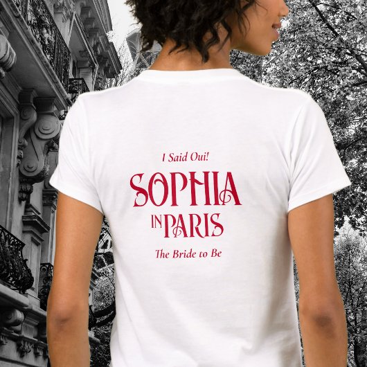 Ik zei oui! De bruid wordt een Parisienne T-shirt