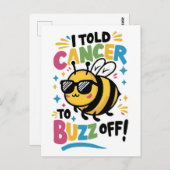 Ik zei tegen kanker dat hij moest buzz off briefkaart (Voorkant / Achterkant)