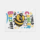 Ik zei tegen kanker dat hij moest buzz off fleece deken (Voorkant (Horizontaal))