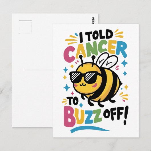 Ik zei tegen kanker dat hij moest oprotten briefkaart (Voorkant / Achterkant)