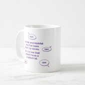 Ik zei tegen mijn psychiater... koffiemok (Voorkant links)