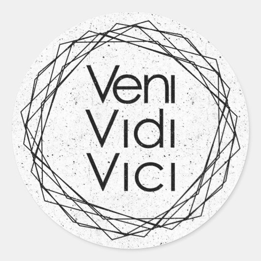 Ik zei: "Veni, Vidi, Vici" Ronde Sticker (Voorkant)