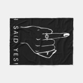 Ik zei, verloofde, vrijgezellenfeest verlovingsrin fleece deken (Voorkant (Horizontaal))