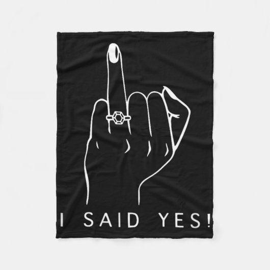 Ik zei, verloofde, vrijgezellenfeest verlovingsrin fleece deken (Voorkant)