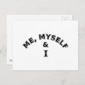 Ik zelf en ik Typografie Briefkaart (Voorkant / Achterkant)