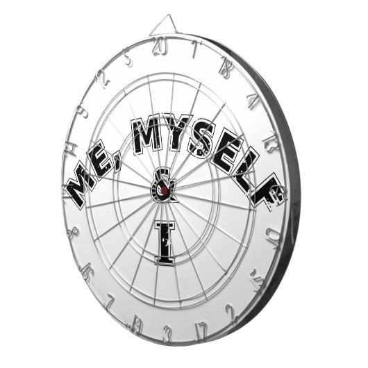 Ik zelf en ik Typografie Dartbord (Voorkant Rechts)