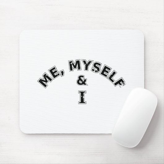 Ik zelf en ik Typografie Muismat (Met muis)