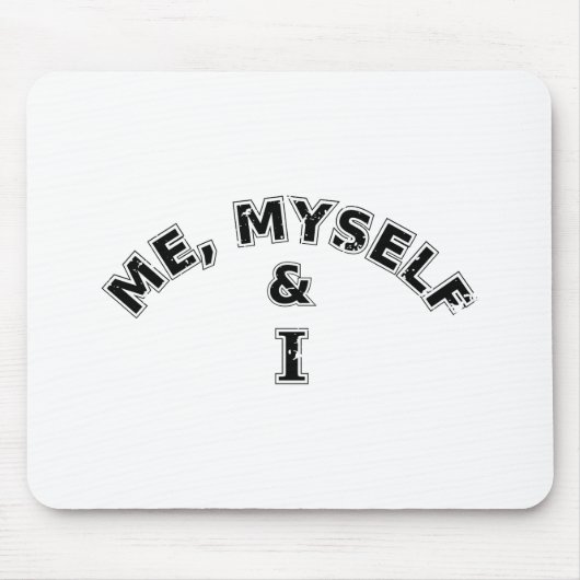 Ik zelf en ik Typografie Muismat (Voorkant)