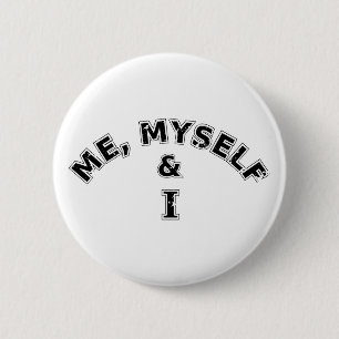 Ik zelf en ik Typografie Ronde Button 5,7 Cm
