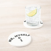 Ik zelf en ik Typografie Zandsteen Onderzetter (Zijkant)