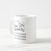 Ik zet Afbeeldingen van mijn vrouw op de internetk Koffiemok (Voorkant links)