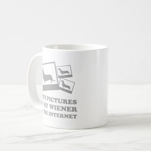 Ik zet Afbeeldingen van mijn vrouw op de internetk Koffiemok (Voorkant links)