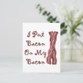 Ik zet Bacon op mijn rug Briefkaart (Staand voorkant)