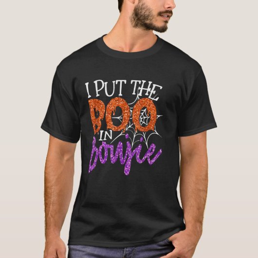 Ik zet Boo in Boujie Grappig Halloween kostuum Bou T-shirt (Voorkant)