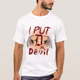 Ik zet D in Devil Funny Halloween Matching Paar T-shirt