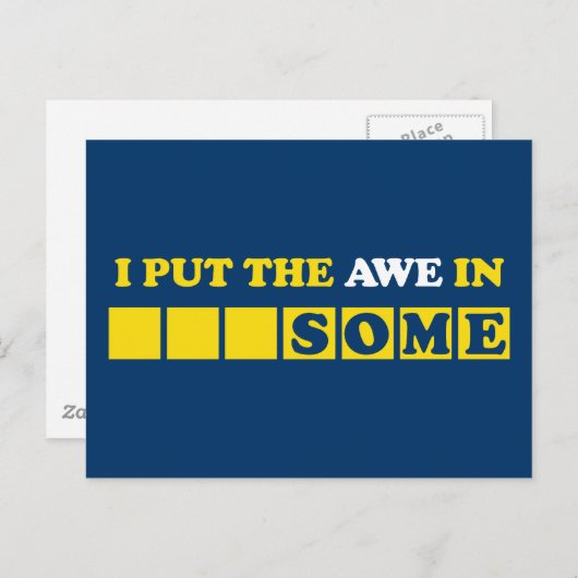 Ik zet de awe in het Geweldige Briefkaart (Voorkant / Achterkant)