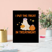 Ik zet de behandeling in Retro Funny Nurse Doctor Acryl Bord (Huwelijk)