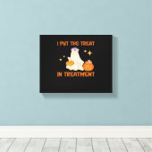 Ik zet de behandeling in Retro Funny Nurse Doctor Canvas Afdruk (Insitu (Houten vloer))