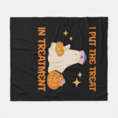 Ik zet de behandeling in Retro Funny Nurse Doctor Fleece Deken (Voorkant (Horizontaal))