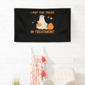 Ik zet de behandeling in Retro Funny Nurse Doctor Spandoek (Insitu)