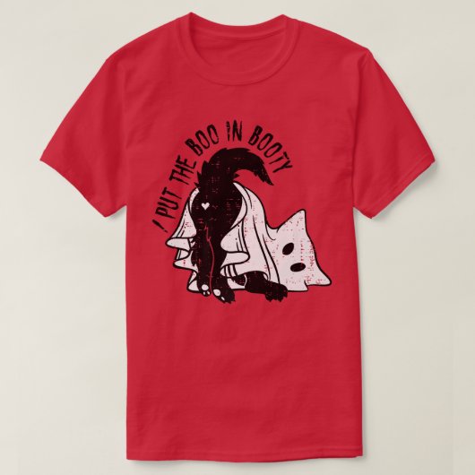 Ik zet de Boo in Booty Funny Boo Ghost Cat Hwe T-shirt (Design voorkant)