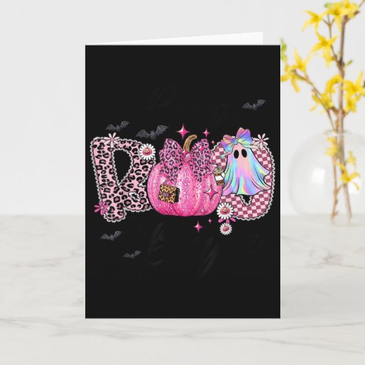 Ik Zet De Boo In Boujee Grappige Luipaard Boujie G Kaart (Gele Bloem)