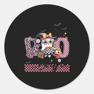 Ik Zet De Boo In Boujee Schattig Geest Luipaard Bo Ronde Sticker