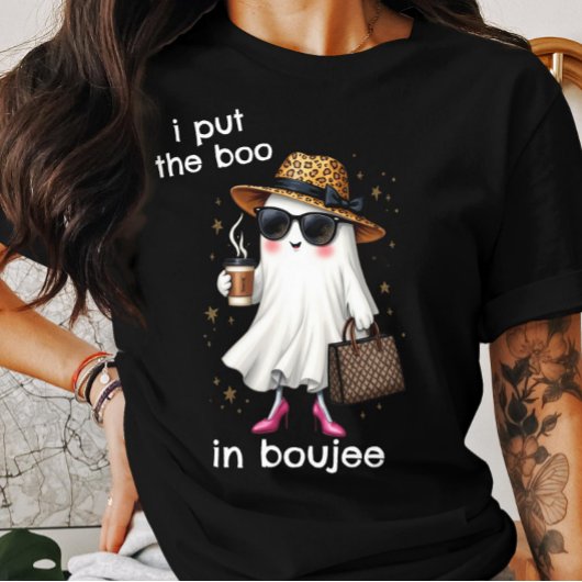 Ik zet de Boo in Boujee spook Halloween Tri-Blend Shirt