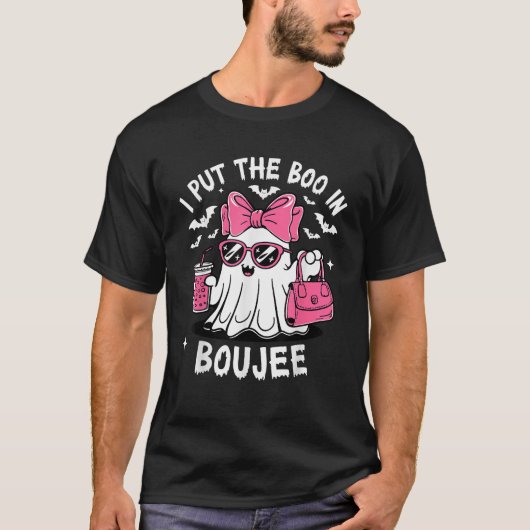 Ik zet de Boo in Boujee T-shirt Fancy Ghost Hallow (Voorkant)