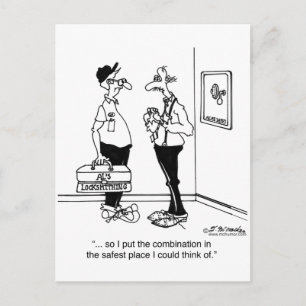 Ik zet de combinatie in de veilige briefkaart