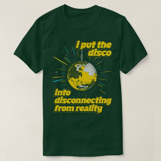 Ik zet de DISCO in DISCOnnecting vanuit de realite T-shirt (Design voorkant)