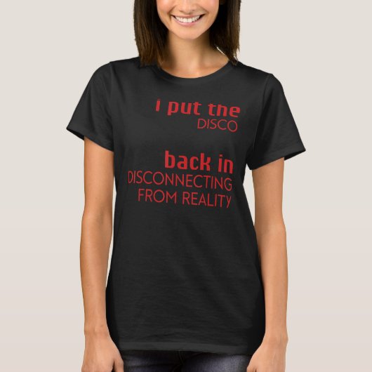 Ik zet de disco terug in de verbinding t-shirt (Voorkant)