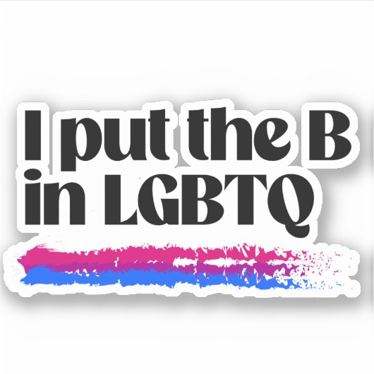 Ik zet de H in LGBTQ Sticker (Voorkant)