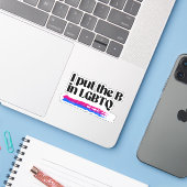 Ik zet de H in LGBTQ Sticker (Laptop met iPhone)