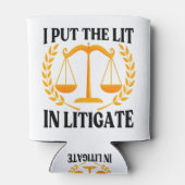 Ik zet de lat in de rechtszaak - grappig gezegde blikjeskoeler (Achterkant)