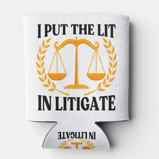 Ik zet de lat in de rechtszaak - grappig gezegde blikjeskoeler (Achterkant)