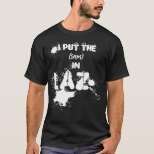 Ik zet de (naam) in Laz - LAZY - grappige slackers T-shirt