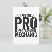 Ik zet de Pro in Professional Mechanic Funny Gift Bedankkaart (Staand voorkant)
