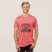 Ik zet de Pro in Uitstel | Grappige Meme Desi Tri-Blend Shirt (Voorkant volledig)