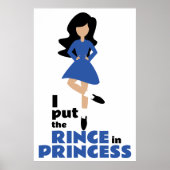 Ik zet de Rince in Princess Black Hair Irish Dance Poster (Voorkant)