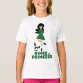 Ik zet de Rince in Princess Black Hair Irish Dance T-shirt (Voorkant)