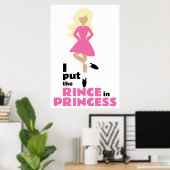Ik zet de Rince in Princess Blond Hair Irish Dance Poster (Thuiskantoor)