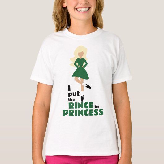 Ik zet de Rince in Princess Blond Hair Irish T-shirt (Voorkant)