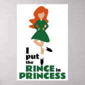 Ik zet de Rince in Princess Brown Hair Irish Dance Poster (Voorkant)
