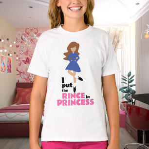 Ik zet de Rince in Princess Brown Hair Irish Dance T-shirt