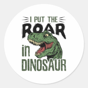 Ik zet de roer in Dinosaur Funny Dino Lover Ronde Sticker