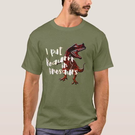 Ik zet de roer in dinosaurus t-rex t-shirt design (Voorkant)