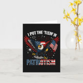 Ik Zet De Tism In Patriotisme Atletische Adelaar Kaart (Gele Bloem)