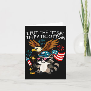 Ik Zet De Tism In Patriottisme Atletische Adelaar Kaart